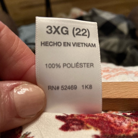 TIME AND TRU floral tier top SZ XXXL - Picture 4 of 9